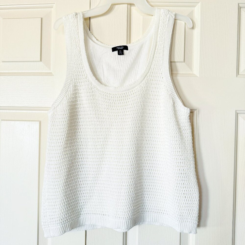 Simply Vera Vera Wang Ivory Textured Tank Top Size XL